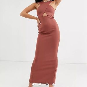 ASOS cross over low back scuba maxi